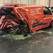 Broken-down car ready for scrap collection Northampton