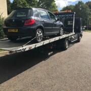 Car Stackers Northampton team loading scrap car